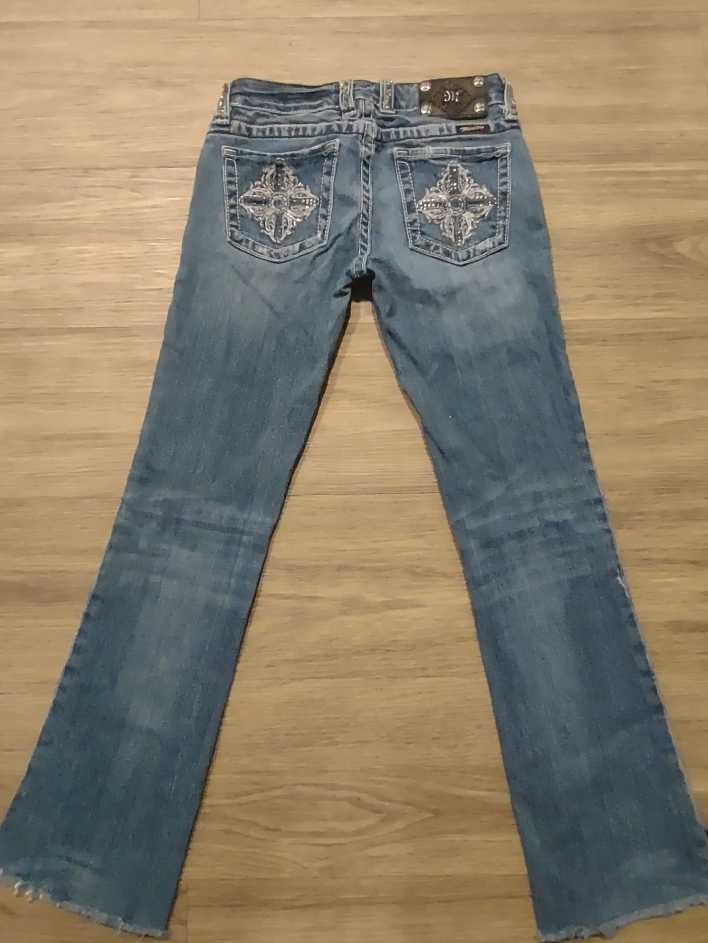 Miss Me Blue Embellished Back Pocket Bootcut Jeans